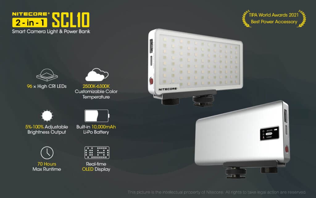 פנס תאורה לצילום Nitecore SCL10 – תמונה 4 מתוך 4