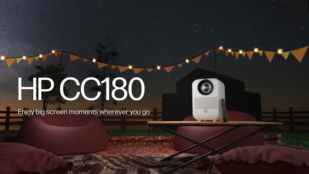 מיני מקרן נייד HP CC180W | רזולוציית Full HD וקישוריות Wi-Fi – תמונה 2 מתוך 3
