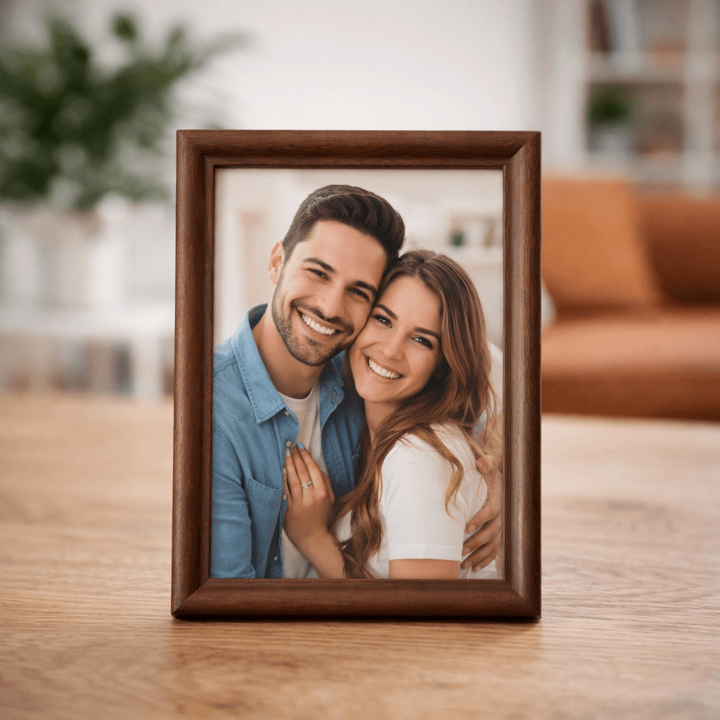 מסגרת 10x15 עץ דקה צבע חום