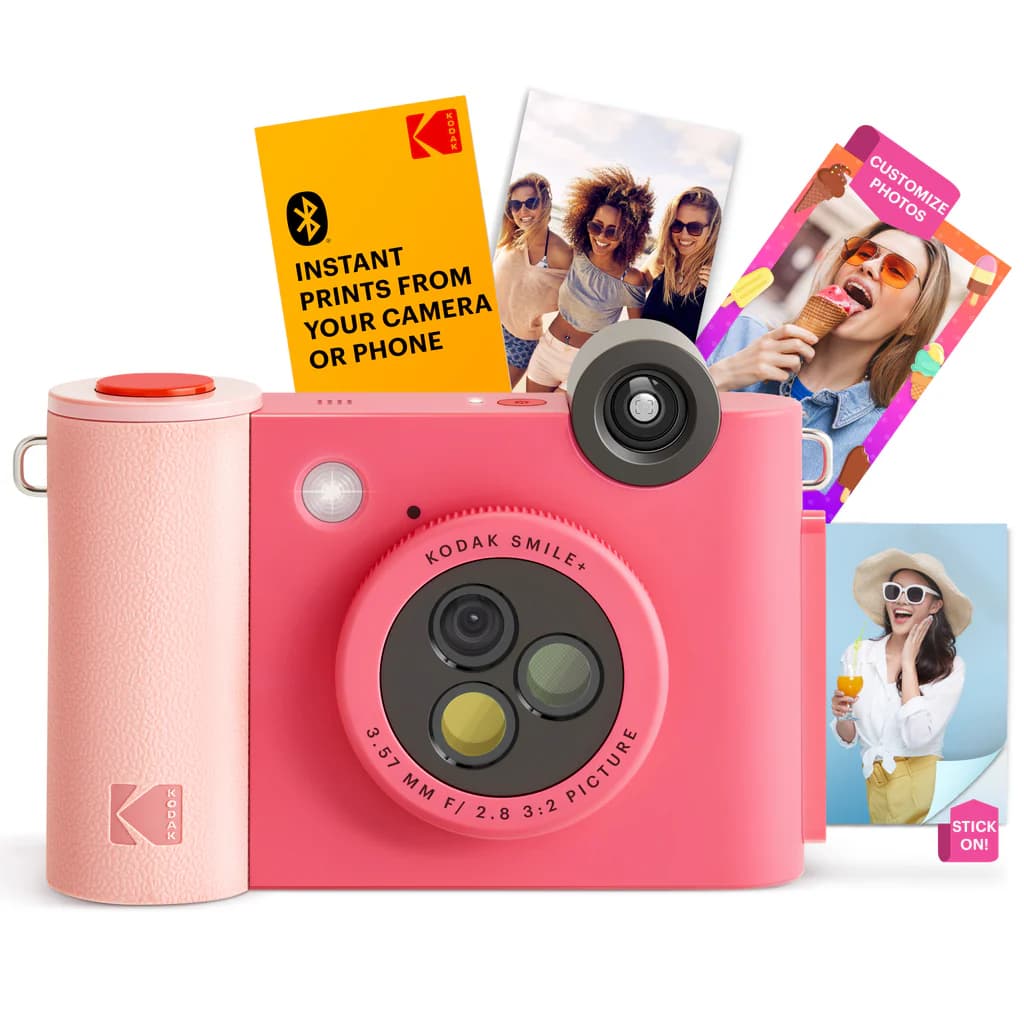 מצלמת פיתוח מיידי Kodak Smile Plus ורוד